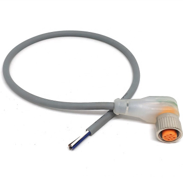 Conector sensor femenino de 4pin M12 con LED